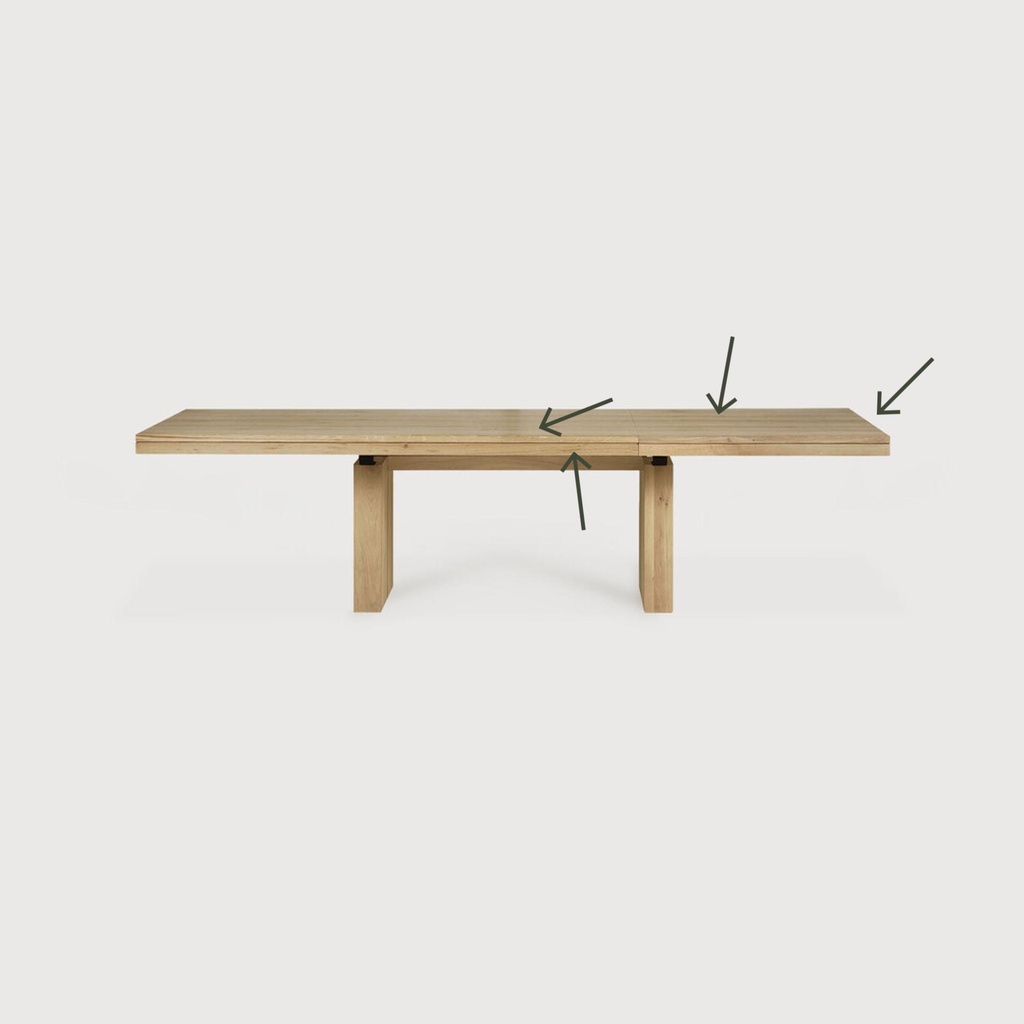 Double extendable dining table