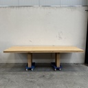 Double extendable dining table