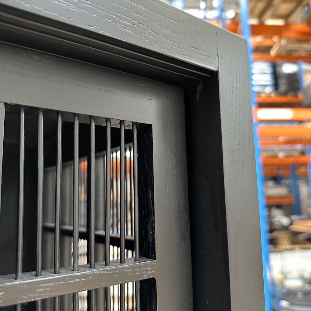 Oak Burung black storage cupboard