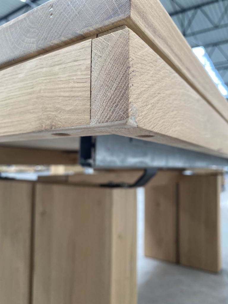 Double extendable dining table