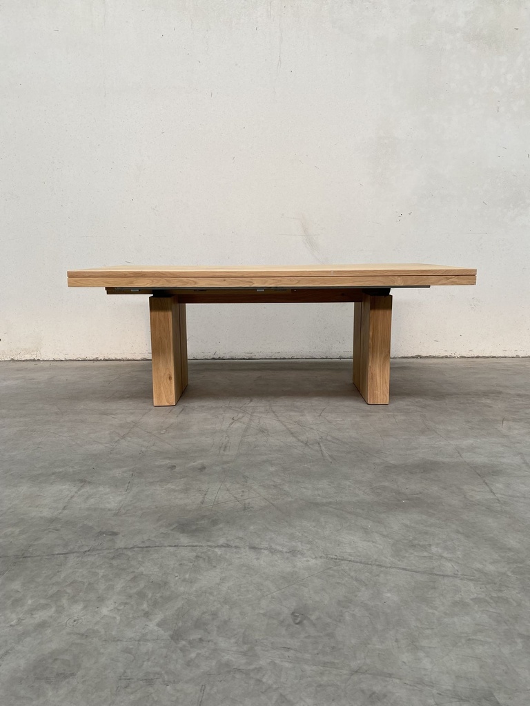 Double extendable dining table