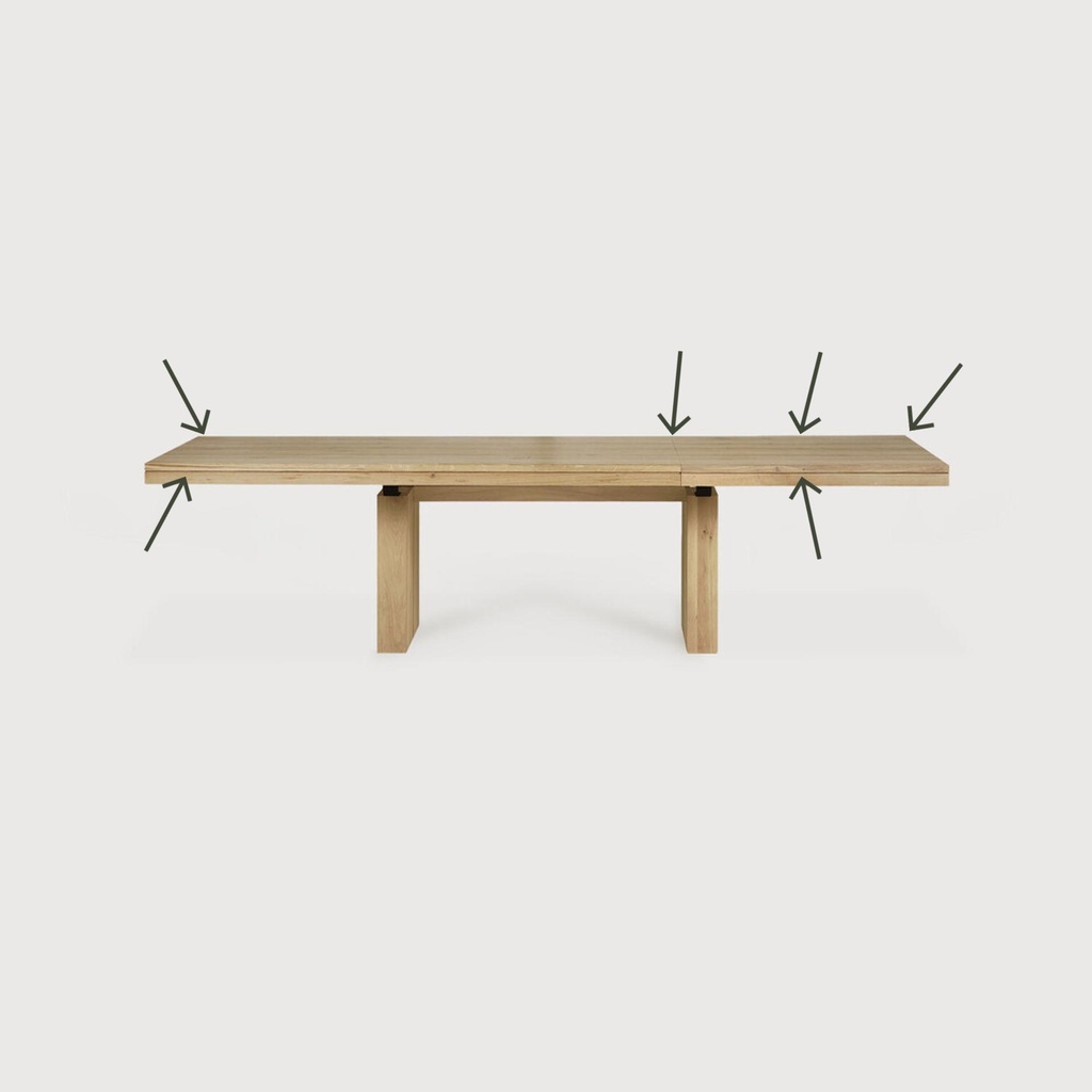 Double extendable dining table