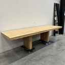 Double extendable dining table