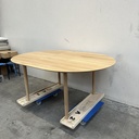 Bok round extendable dining table