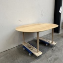 Bok round extendable dining table