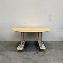 Bok round extendable dining table