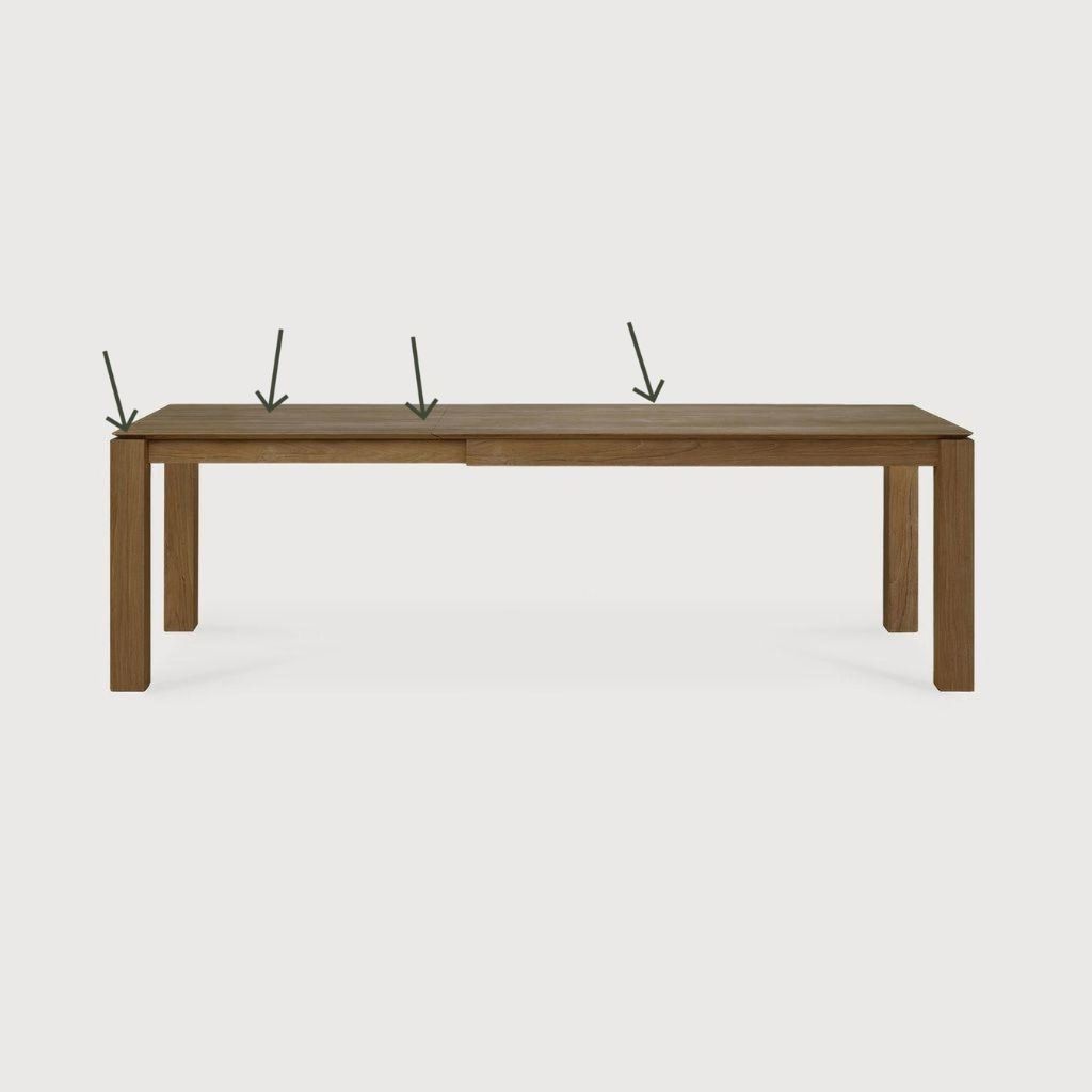 Walnut Slice extendable dining table