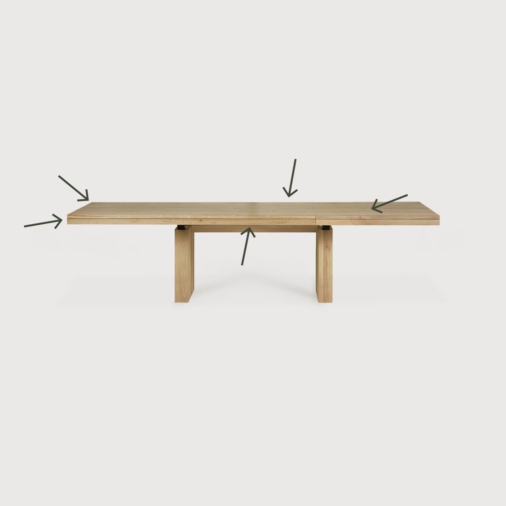 Double extendable dining table