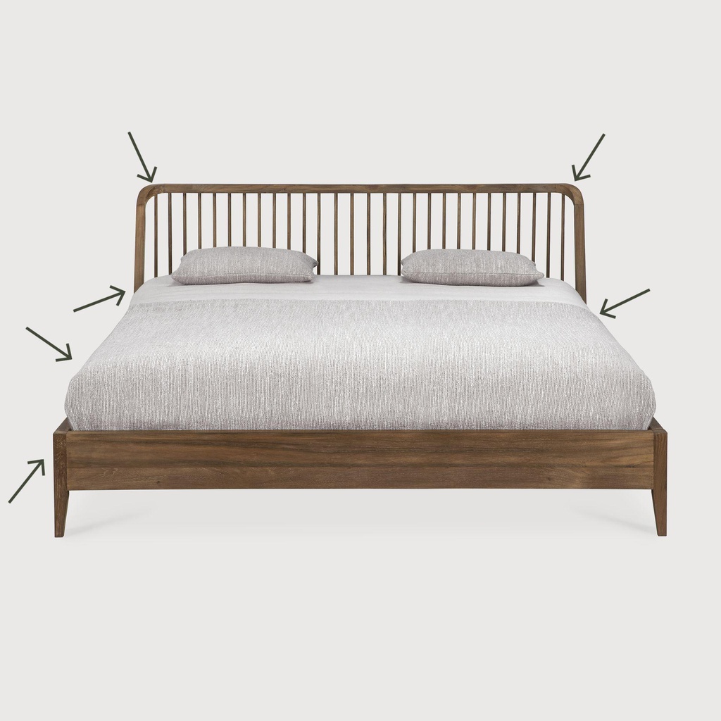Spindle bed - reclaimed teak
