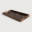 Linear Squares glass tray