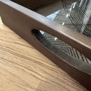 Linear Squares glass tray