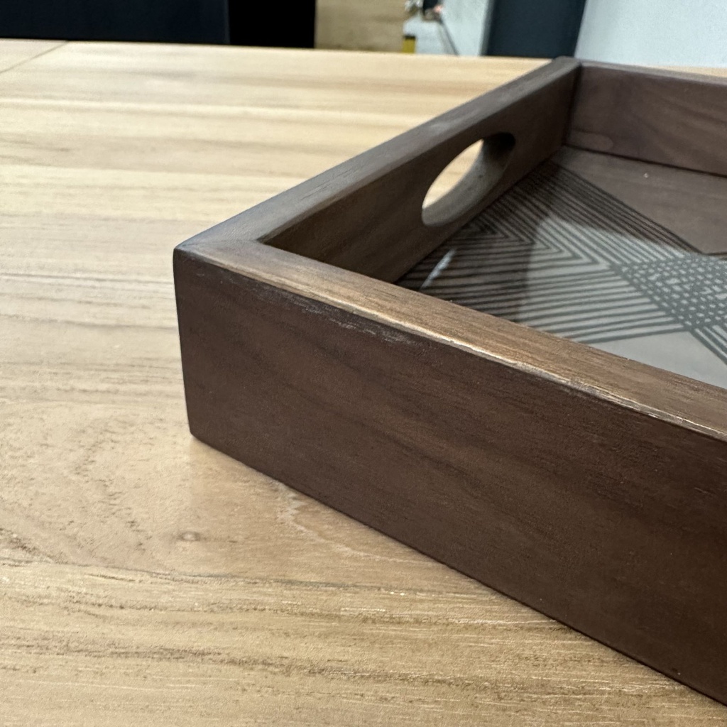 Linear Squares glass tray