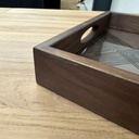 Linear Squares glass tray