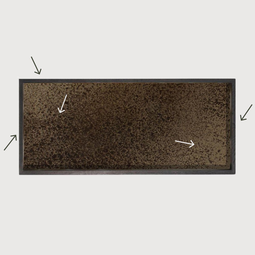Aged mirror tray