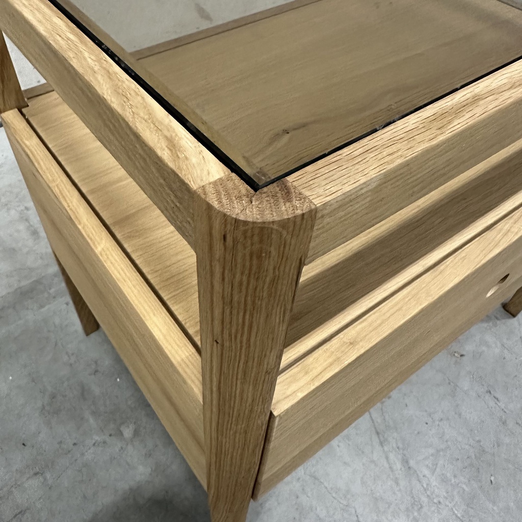 Spindle bedside table