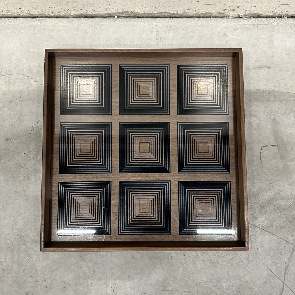 Squares glass tray