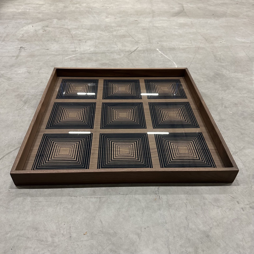 Squares glass tray