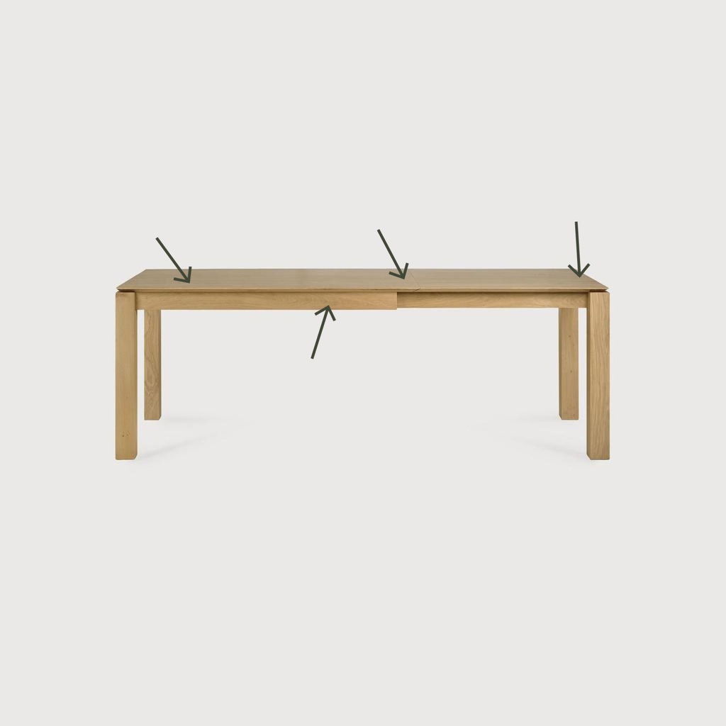 Slice extendable dining table