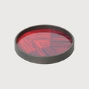 Midnight Linear Circles glass tray