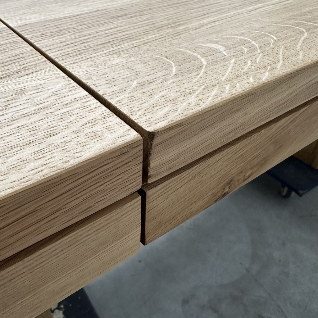 Double extendable dining table
