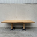 Double extendable dining table