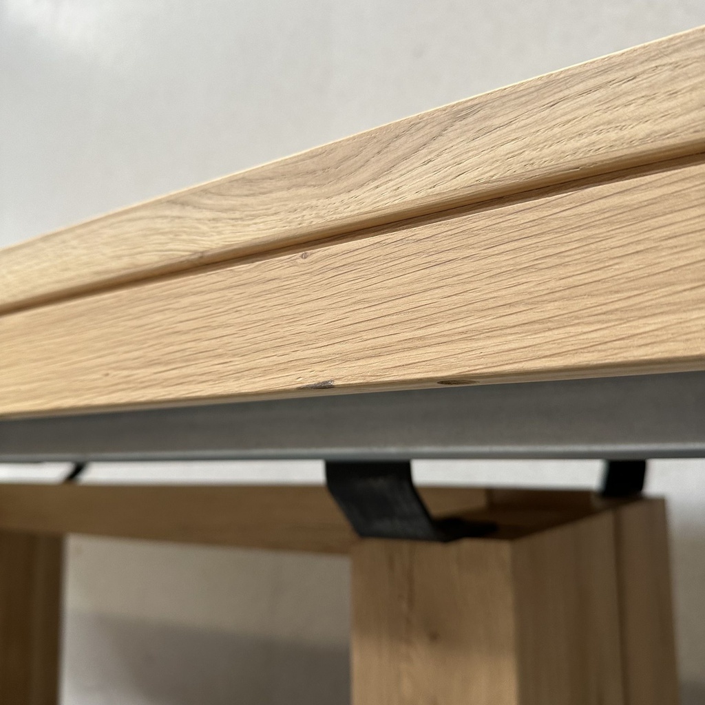 Double extendable dining table