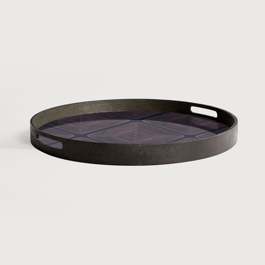 Linear Squares glass tray