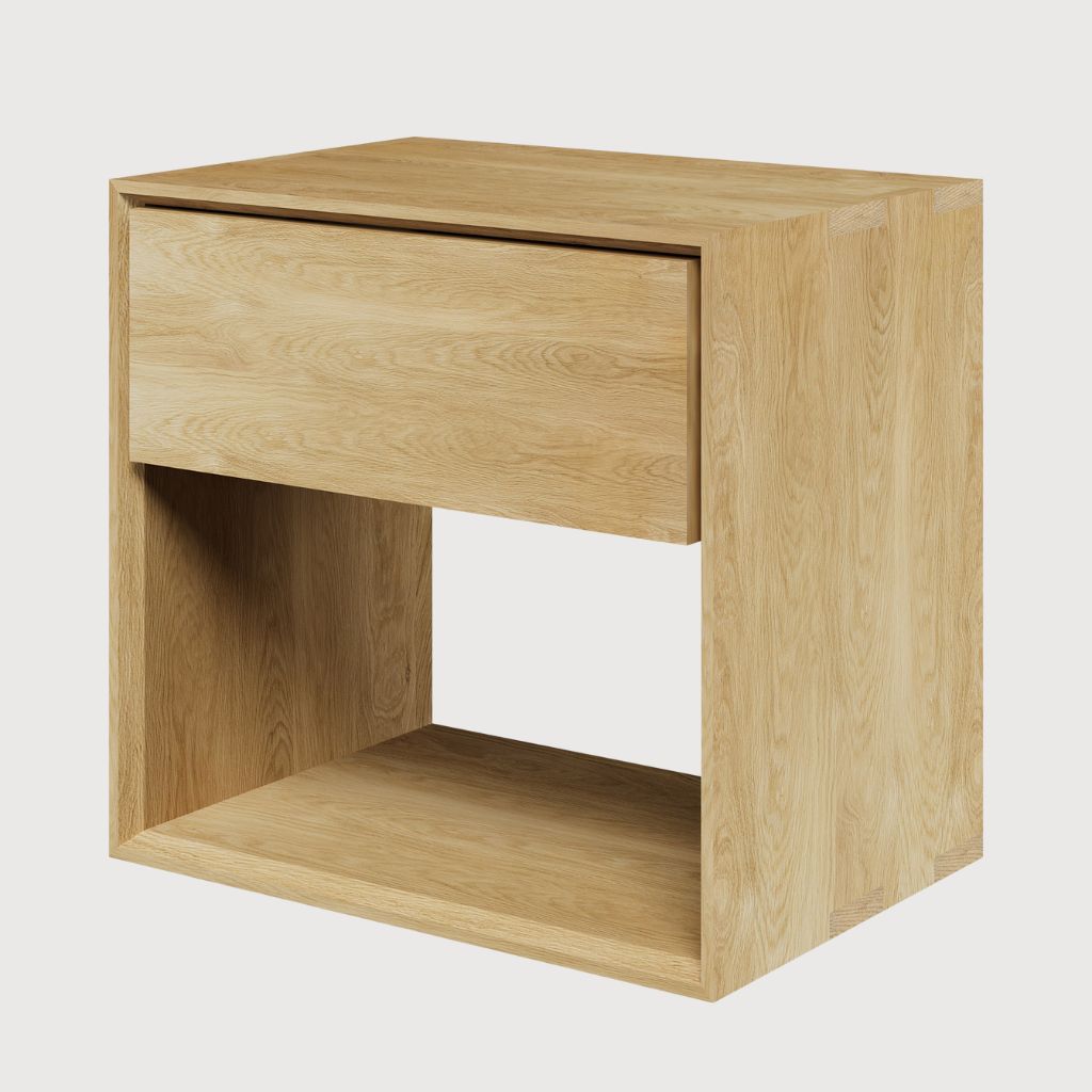 Oak Nordic bedside table