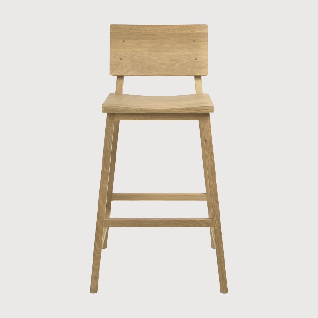 Oak N3 kitchen counter stool