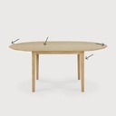 Bok round extendable dining table