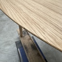 Bok round extendable dining table