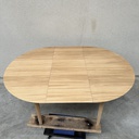 Bok round extendable dining table