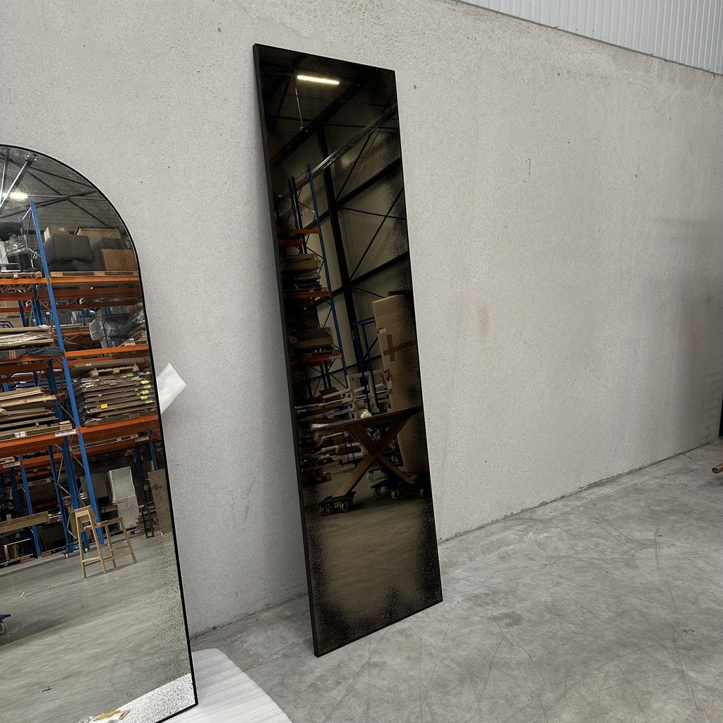 Aged floor mirror