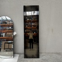 Aged floor mirror