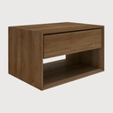 Teak Nordic bedside table - 1 drawer