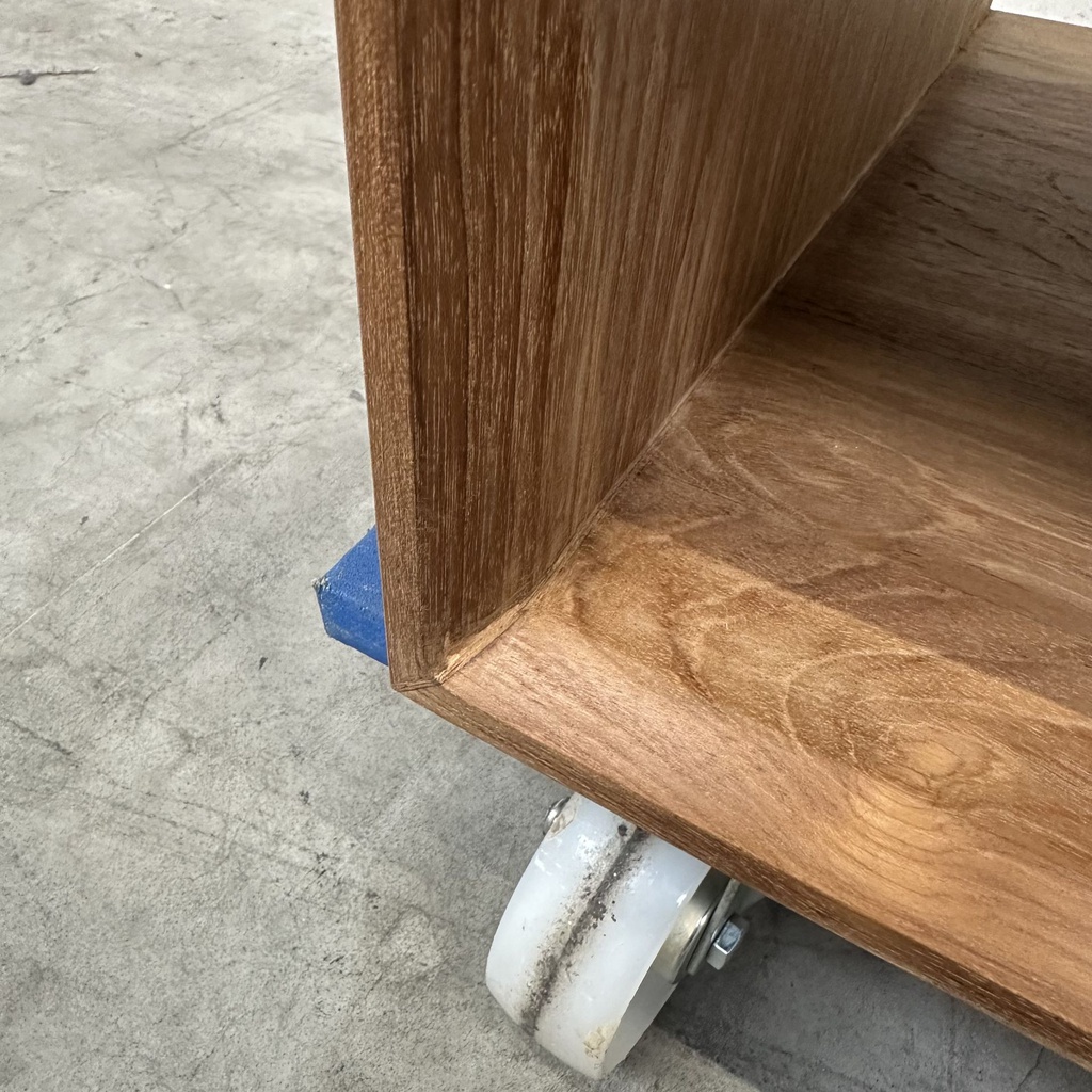 Teak Nordic bedside table