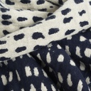 Navy Dots throw