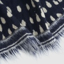 Navy Dots throw