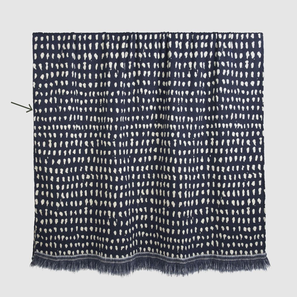 Navy Dots throw