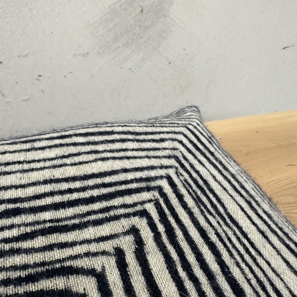 White Linear Square cushion - square 
