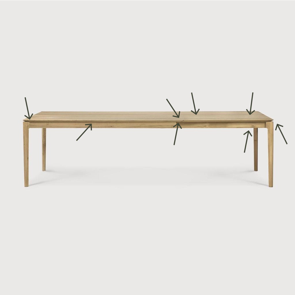 Bok extendable dining table