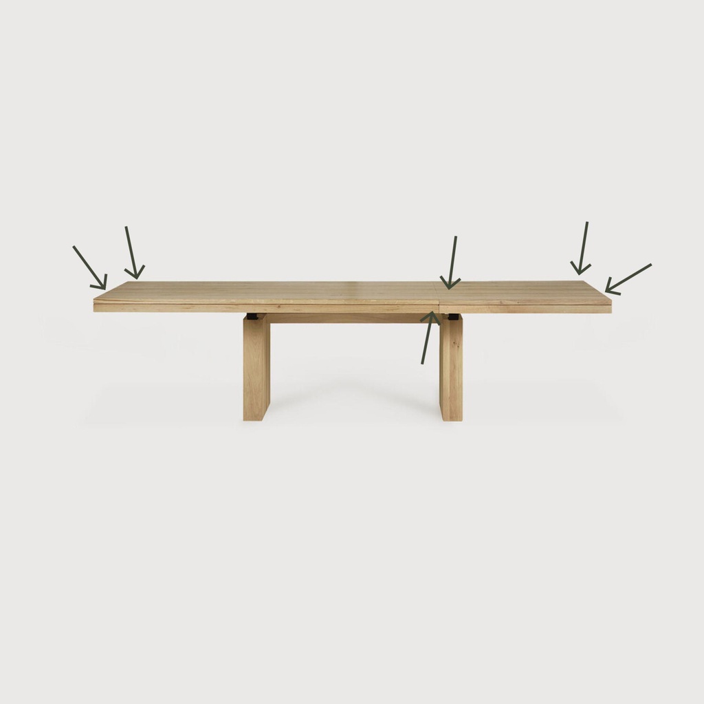 Double extendable dining table
