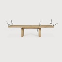 Double extendable dining table