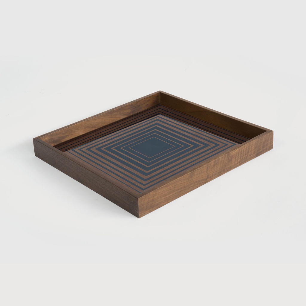 Ink squares glass tray