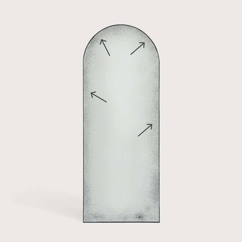 Clear gate floor mirror