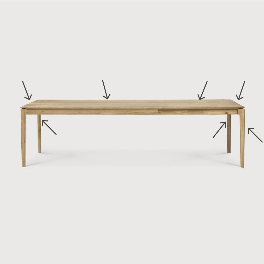 Bok extendable dining table