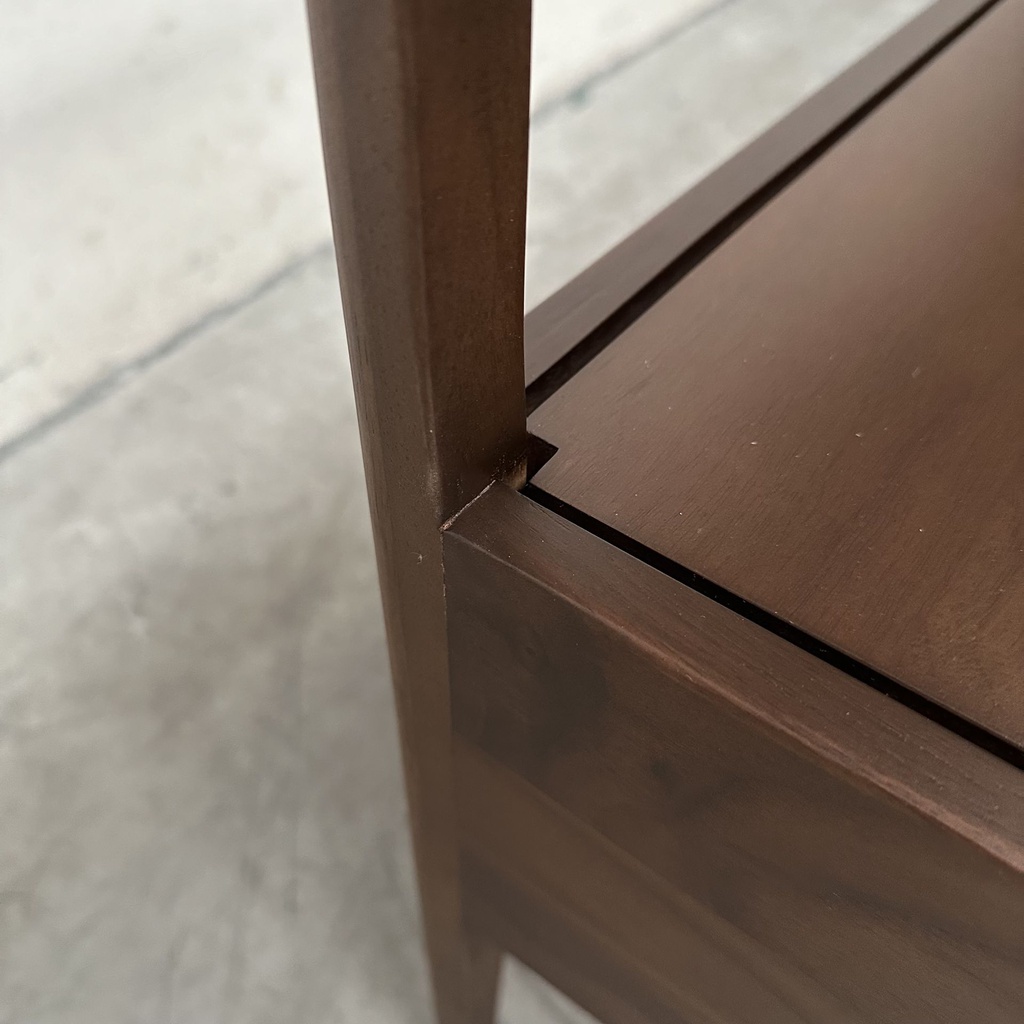 Walnut Spindle bedside table