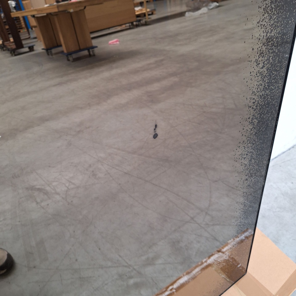 Aged floor mirror