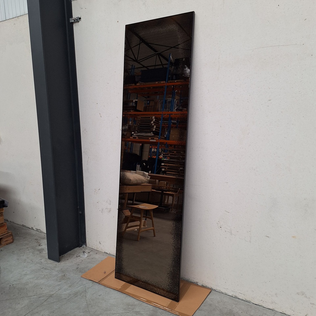 Aged floor mirror