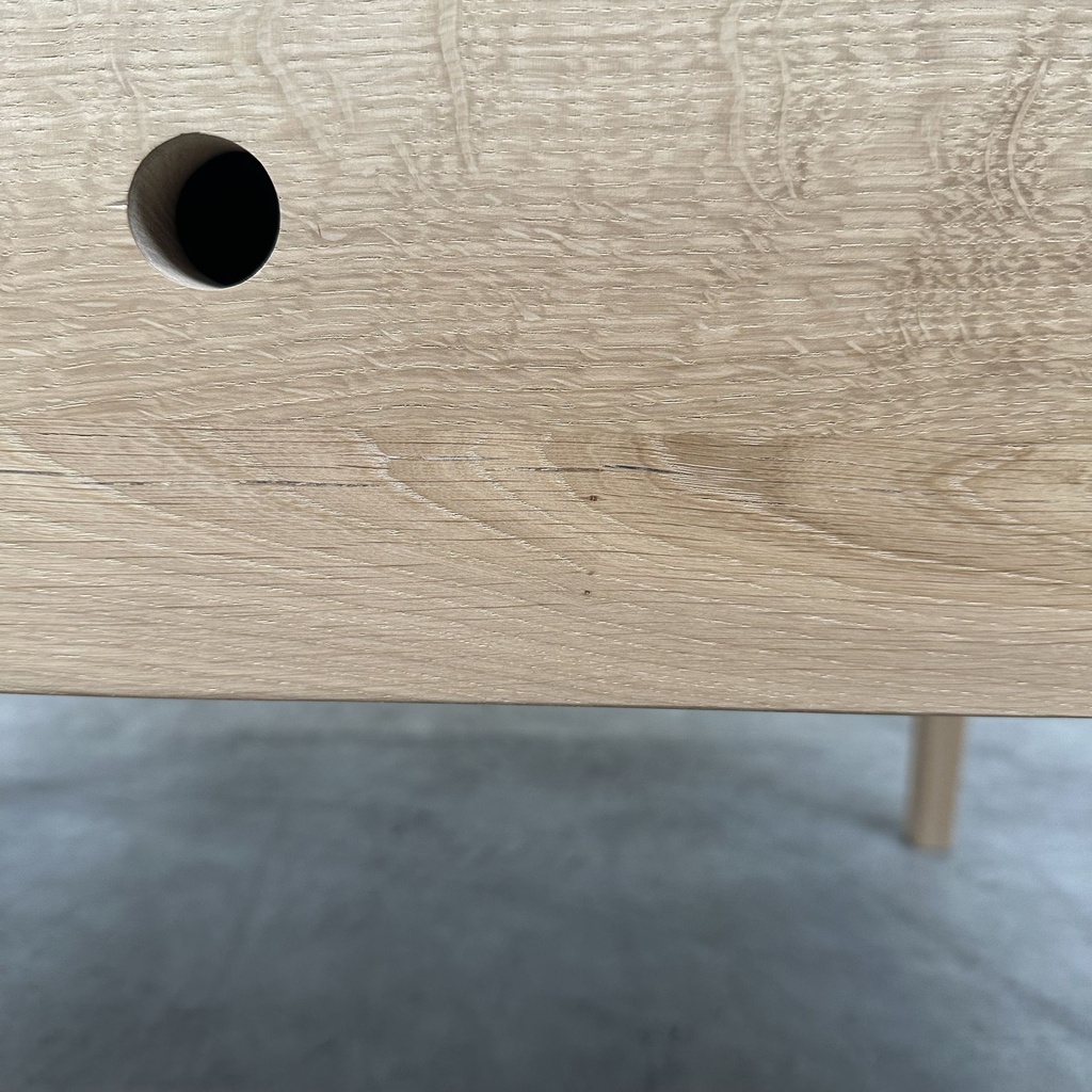 Spindle bedside table